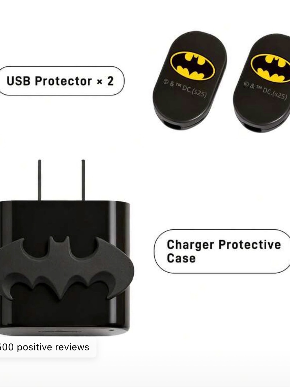 Batman Black & Yellow Charger Protector Set